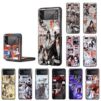 Telefón puzdro Pre Samsung Z Flip3 Flip4 Luxusné Komické MDZS Anime Umenie Galaxy Z Flip 4 3 5 G Pevný Matný Čierny Silikónový Kryt Plášťa