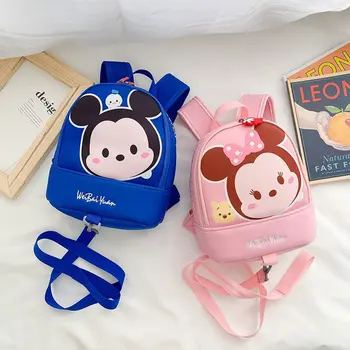 Disney mickey mouse nové škôlky aktovka dievča detský batoh 3-6 rokov roztomilý ľahký anti-stratil batoh