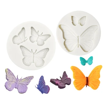 Kreatívne Chooclate Tortu Formy na Pečenie Dekorácie Motýľ Tvar Silikónový Materiál T21C