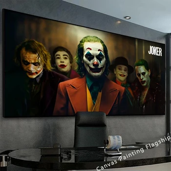 Joker Film Série Charakter Portrét Plagáty a Vytlačí Plátno na Maľovanie na Stenu Umenie Fotografie pre Obývacia Izba Domova