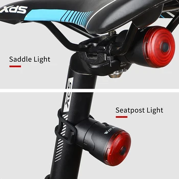 Smart Brzdy Snímanie Bicykel Zadné Svetlo Auto Štart/Stop Vodotesný, Baterka LED USB Nabíjateľné Bicyklové Sedlo, Sedlovka zadné svetlo