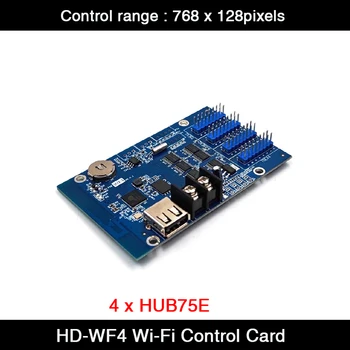 HD-WF4 768*128 Pixelov 4*HUB75 Porty Jedného & Dual & Plné Farby Malý LED Displej Wi-Fi a U-disk Asynchrónne LED Ovládanie Karty