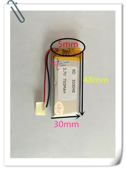 Veľkoobchod 10pcs 3,7 V 750mAh 503048 Lithium Polymer Li-Po Nabíjateľná DIY Batérie Pre Mp3 MP4 MP5 GPS, PSP Vedi Hry hračky
