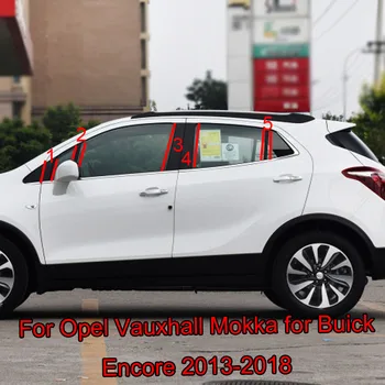 Pre Opel Vauxhall Mokka pre Buick Encore Roky 2013-2018 Auto B C Pilieri Uprostred Centrálnej Stĺpec PC Okno Orezania Dekorácie Pásy Nálepky