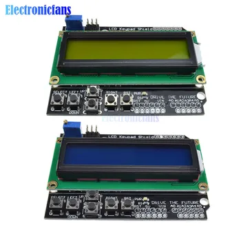 Klávesnica Štít LCD1602 Pre Arduino 1602 LCD Displej ATMEGA328 ATMEGA2560 Pre Raspberry Pi Modrá Obrazovka Blacklight Modul