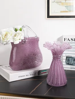 Moderné svetlo luxusné, ručne vyrábané čipky váza obývacej izbe, konferenčný stolík high-end domov ploche mäkké dekorácie kvetinové ozdoby, výzdoba