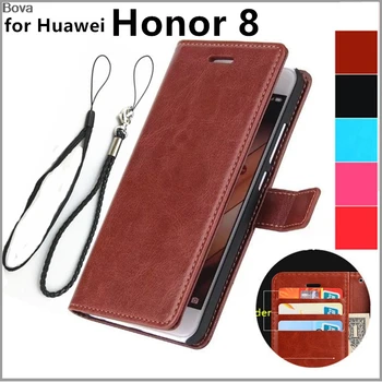 pre Fundas Huawei Honor 8 5.2-palcový držiteľa karty kryt puzdro pre Huawei Honor 8 Pu kožené telefón prípade peňaženky flip cover