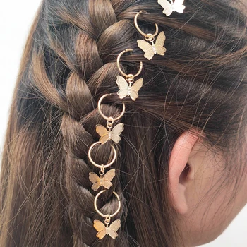 Móda Motýľ Vrkoč Klipy Očarujúce Vlasy Krúžky Osobné Doplnky do Vlasov pre Ženy, Dievčatá LB