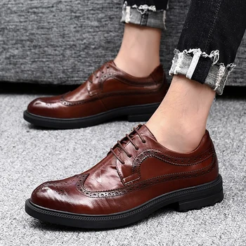 muži šaty topánky Luxusné Obchodné Oxford Obuv Muži Gumy Formálne Šaty mužov Office Svadobné topánky Bytov Obuv Mocassin Homme