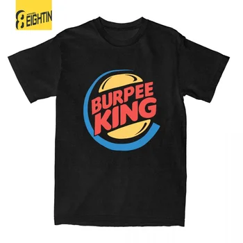 Muži Burpee Kráľa, Fitness Humor Cvičenie Tričká Bavlnené Oblečenie Vtipné Krátke Sleeve Crew Neck Tee Tričko Darček K Narodeninám T-Shirts