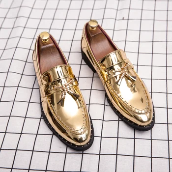 2021 nové jarné kožené topánky luxusné pánske formálne topánky kožené mužov classic Business šaty, topánky, Svetlé pokožky mokasíny mužov topánky