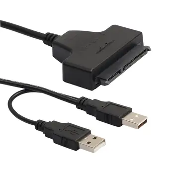 Usb Na Sata, USB 2.0 2.5 palcový HDD 7+15 kolíkový SATA Pevný Disk, Kábel usb Adapter Pre SATA SSD & HDD Adaptér Usb2.0 Zdroj Napájania