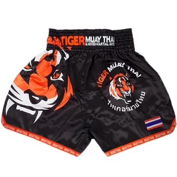 MMA Tiger Muay Thai box box zápas Sanda školenia priedušná šortky muay thai boxing oblečenie Tiger Muay Thai mma