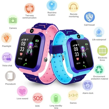 Q12 Smart Hodinky Deti Hovor Miesto Tracker Chytrý Telefón Sledovať Podporu SIM Karty Módne Deti Športové Inteligentný Náramok Náramkové hodinky