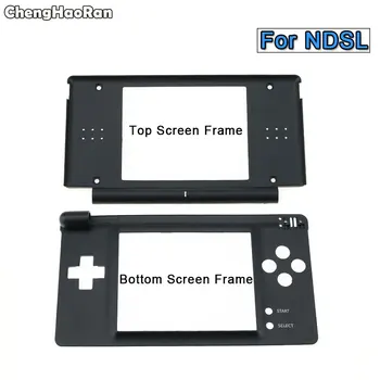 ChengHaoRan Čierny Top a Spodný Rám Pre Nintendo DS Lite Hornej Dolnej Obrazovke Rám pre NDSL Hornej časti Obrazovky Vnútorného Rámu