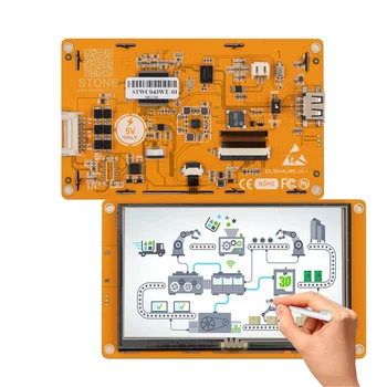 7 palcový HMI Smart Sériové LCD Displeja Modul s Program + Dotykový Displej pre Arduino ESP32 Projektu a priemyselné Použitie STVC070WT-01