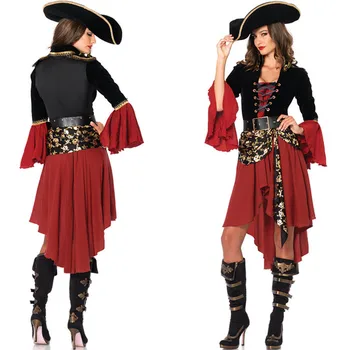 Pirátske Kostýmy Maškarný Karneval Výkon Sexy Dospelých Halloween Kostým, Šaty Vysokej Kvality Kapitán Strany Žien Cosplay