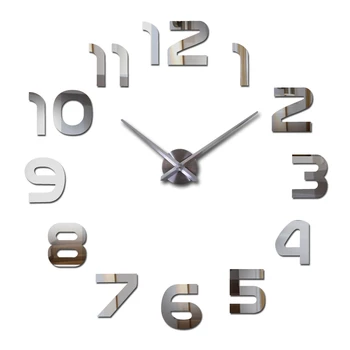 Skutočné newlimited Quartz hodinky veľké diy 3d zrkadlo nálepky Kovové nástenné hodiny, moderné umenie hodiny domáce dekorácie