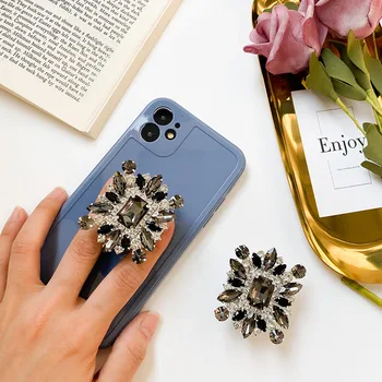 Luxury Diamond Rozširuje Telefón Stojan Grip Prst Rring Podporu Anti-Jeseň Skladacia Mobilný Telefón Držiak pre iPhone Samsung